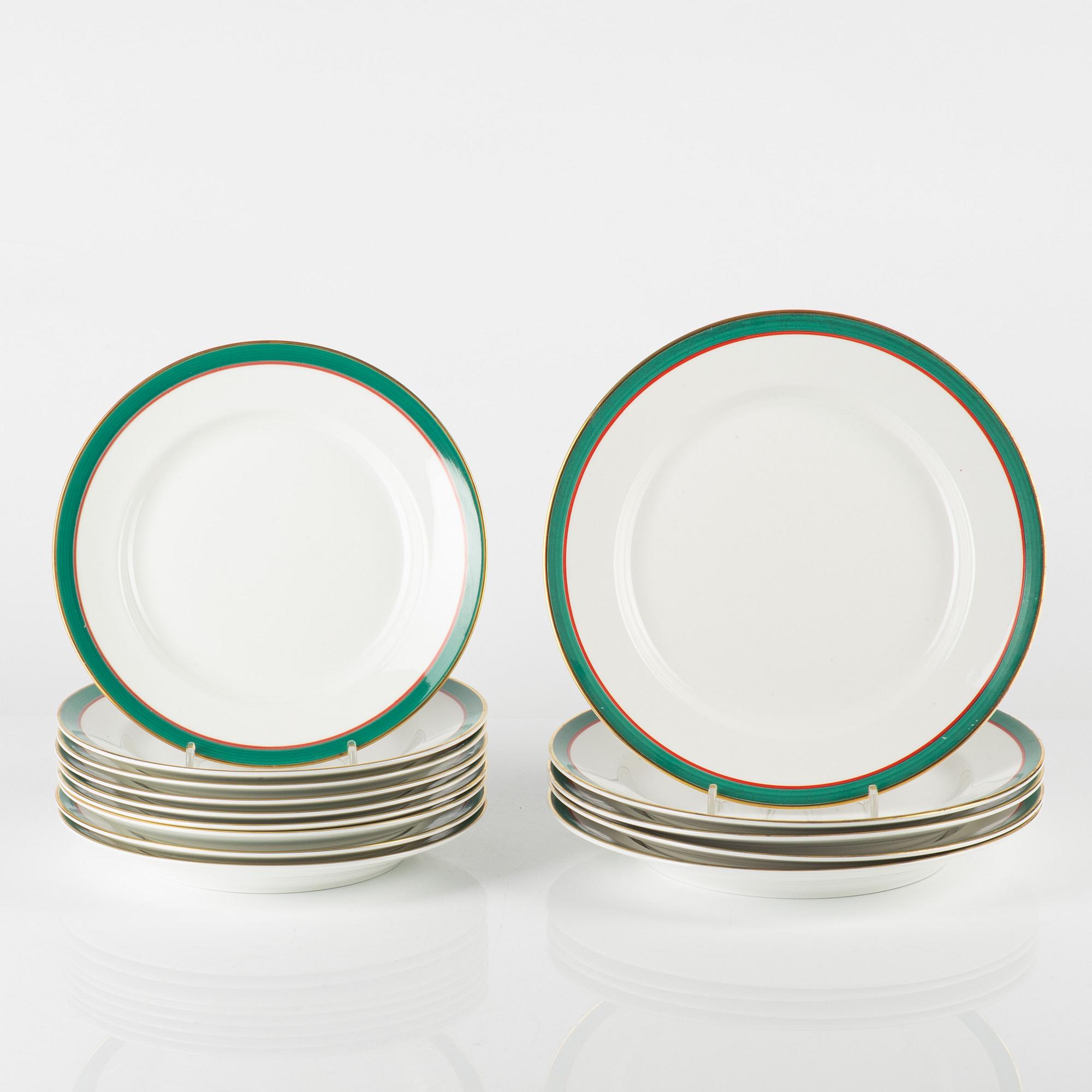 Firma Svenskt Tenn, a 14 pieces bone china part service, Gustavsberg, Sweden.