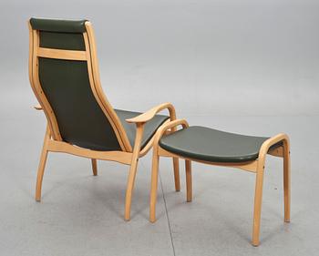 FÅTÖLJ med FOTPALL, "Lamino", Yngve Ekström, Swedese.