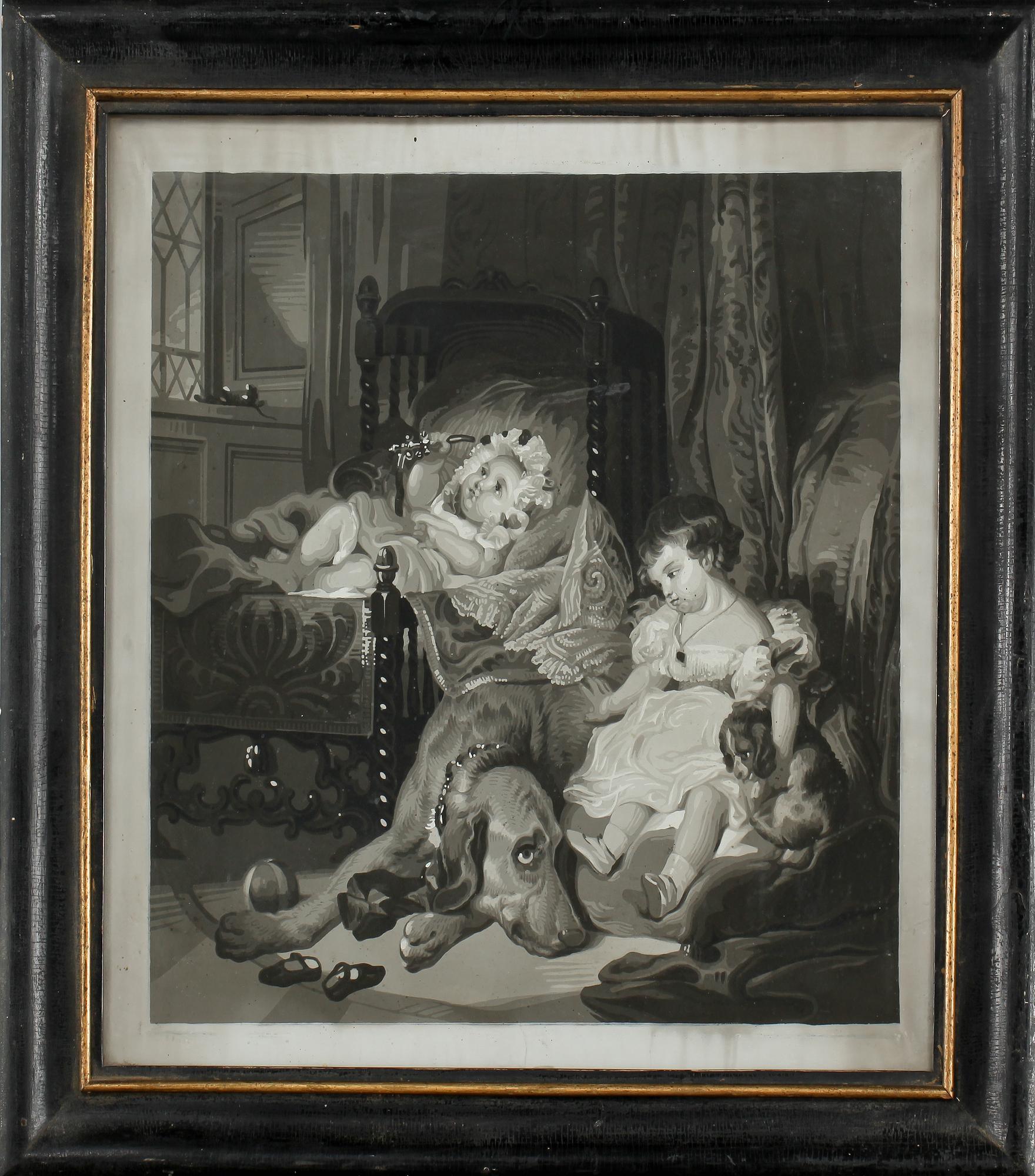 OKÄND KONSTNÄR, blandteknik, 1800-tal.