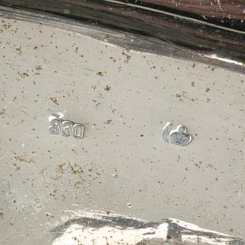 PRESENTERFAT, silver 830, Tyskland, 1800-tal. Ca 1000 gram.