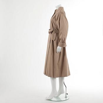 BURBERRY, a beige cotton blend trenchcoat and a shawl.