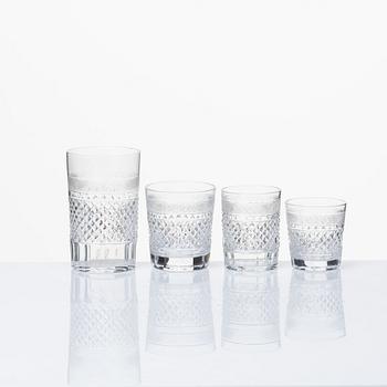 Elis Bergh, a 129 pcs 'Kent' glass service, Kosta, Sweden.