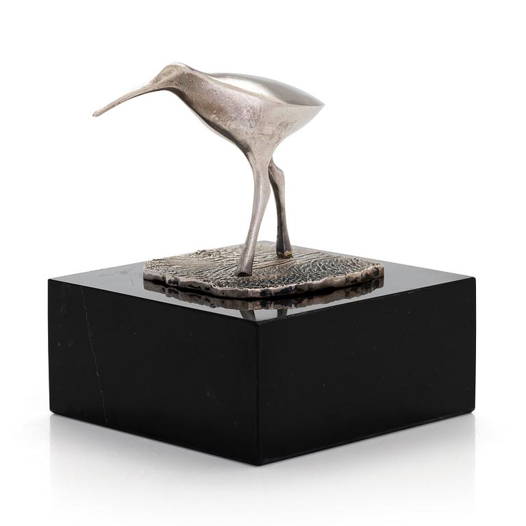 Tapio Wirkkala, A bird sculpture in silver (925) for Kultakeskus Hämeenlinna 1974 or 1974.