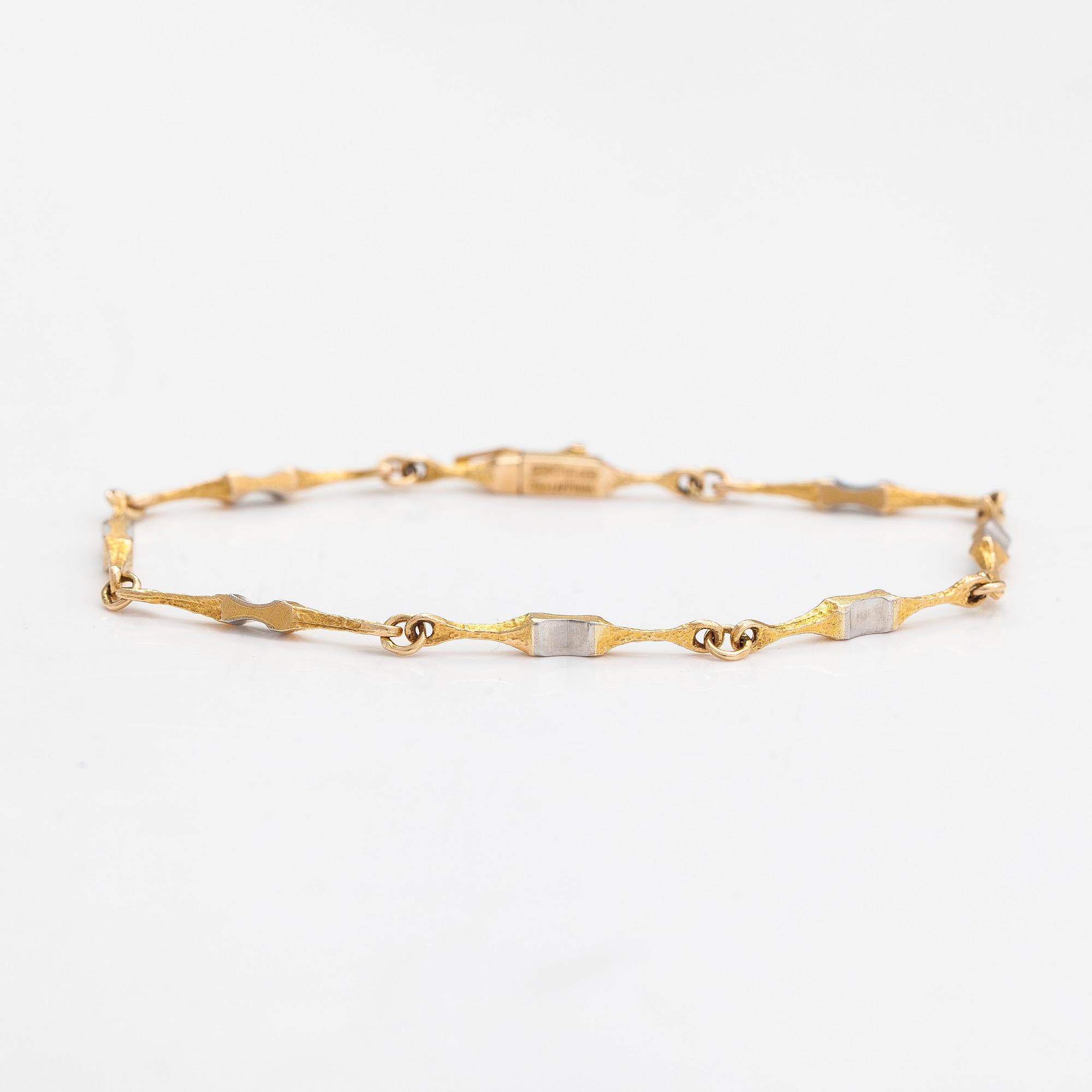 Björn Weckström, armband,"Arabesque", 14K guld och platina, Lapponia 1999.