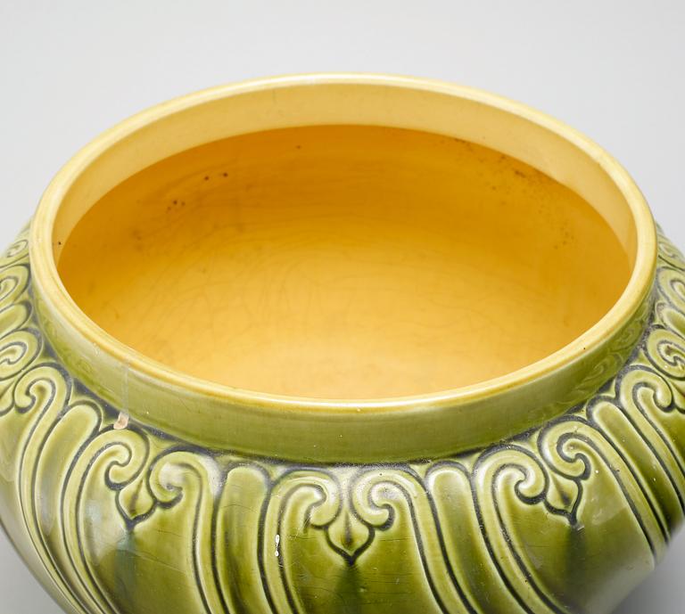 YTTERFODER, ett par, flintgods, 
Egersunds Fayancefabrik, sent 1800-tal.