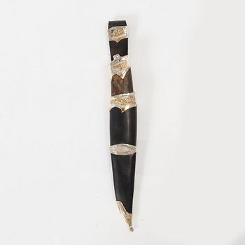 Knife-Jocke, (Jan Olsson), Sörböle, knife in sheath. signed.