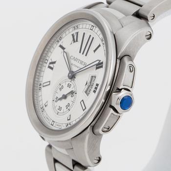 CARTIER, Calibre de Cartier, wristwatch, 42 mm,