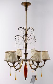 TAKARMATUR, mässing, glas, 1920-30-tal. H 89.