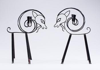 LJUSSTAKAR, ett par. Gunnar Ander, Ystad Metall.