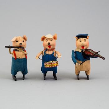 a set of 3 Schucofigures, Germany 1930's.