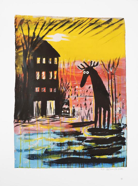 Carl Johan De Geer, "På spaning efter en älg som flytt".