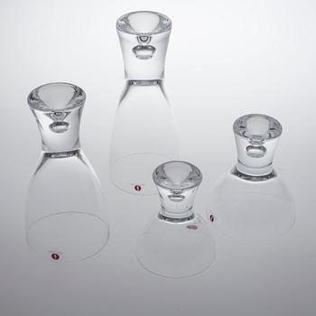 GLASSERVISDELAR, 48 stycken, "Tapio", Tapio Wirkkala, Iittala, formgiven 1954.