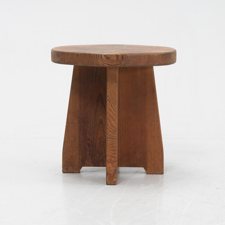 David Rosén, a 'Berga' stained pine stool, Nordiska Kompaniet, Sweden 1930-40s.