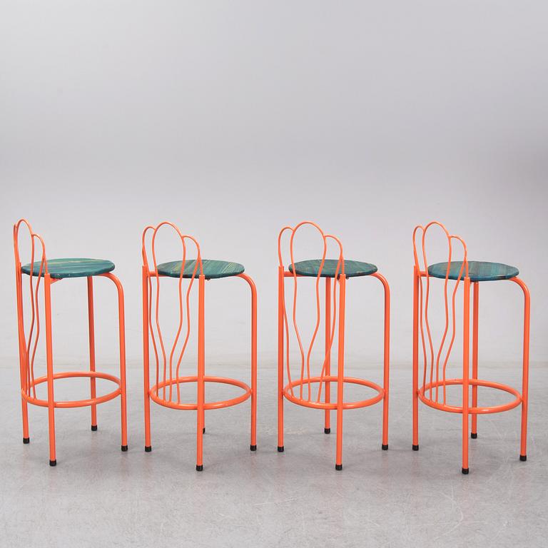 Kristoffer Sundin, Fredrik Paulsen och Simon Klenell, a set of four bar stools.