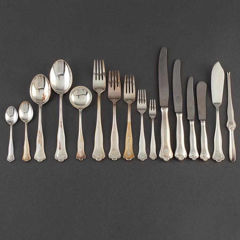 SILVERBESTICK med schatull, 233 delar, Hallbergs, 1940-tal.