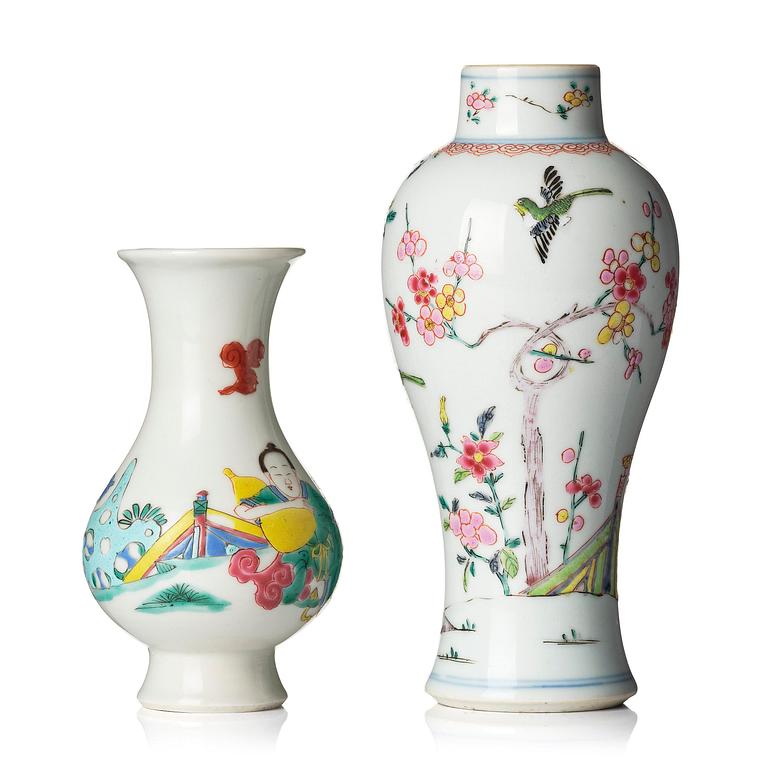 Two famille rose vases, Qing dynasty, Yongzheng (1723-35).