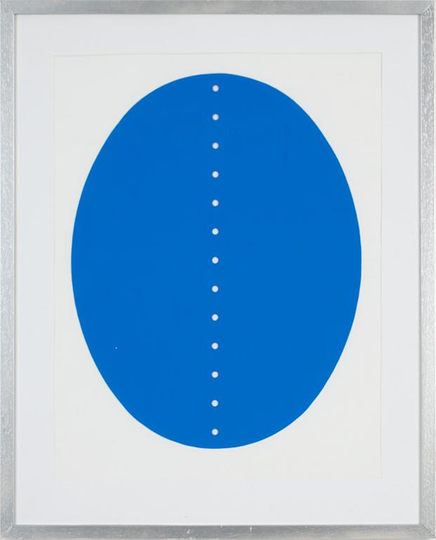Lucio Fontana, after, exhibition poster, silkscreen, Galleria Il Quadro Biella, Torino, ca 1975.