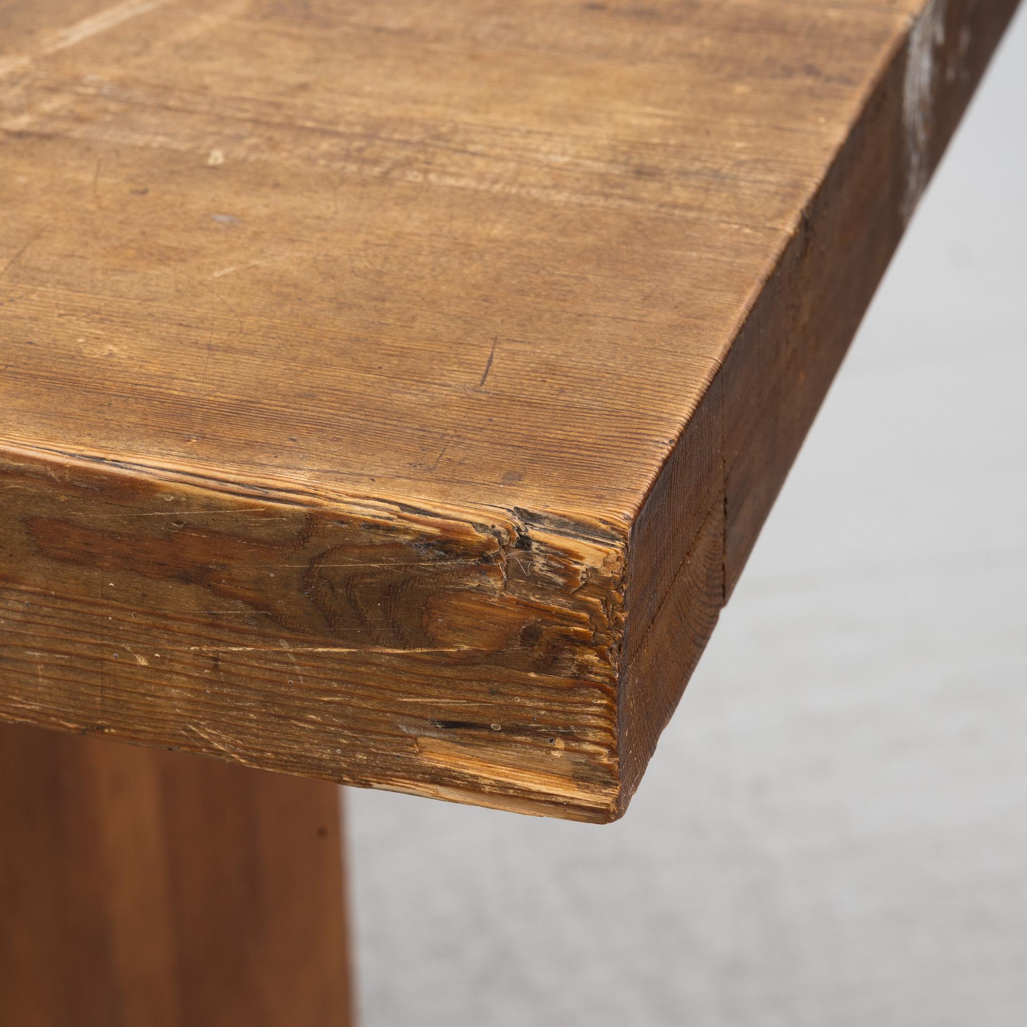 A stainde pine 'Lovö' table by Axel Einar Hjorth for Nordiska Kompaniet, 1930's.