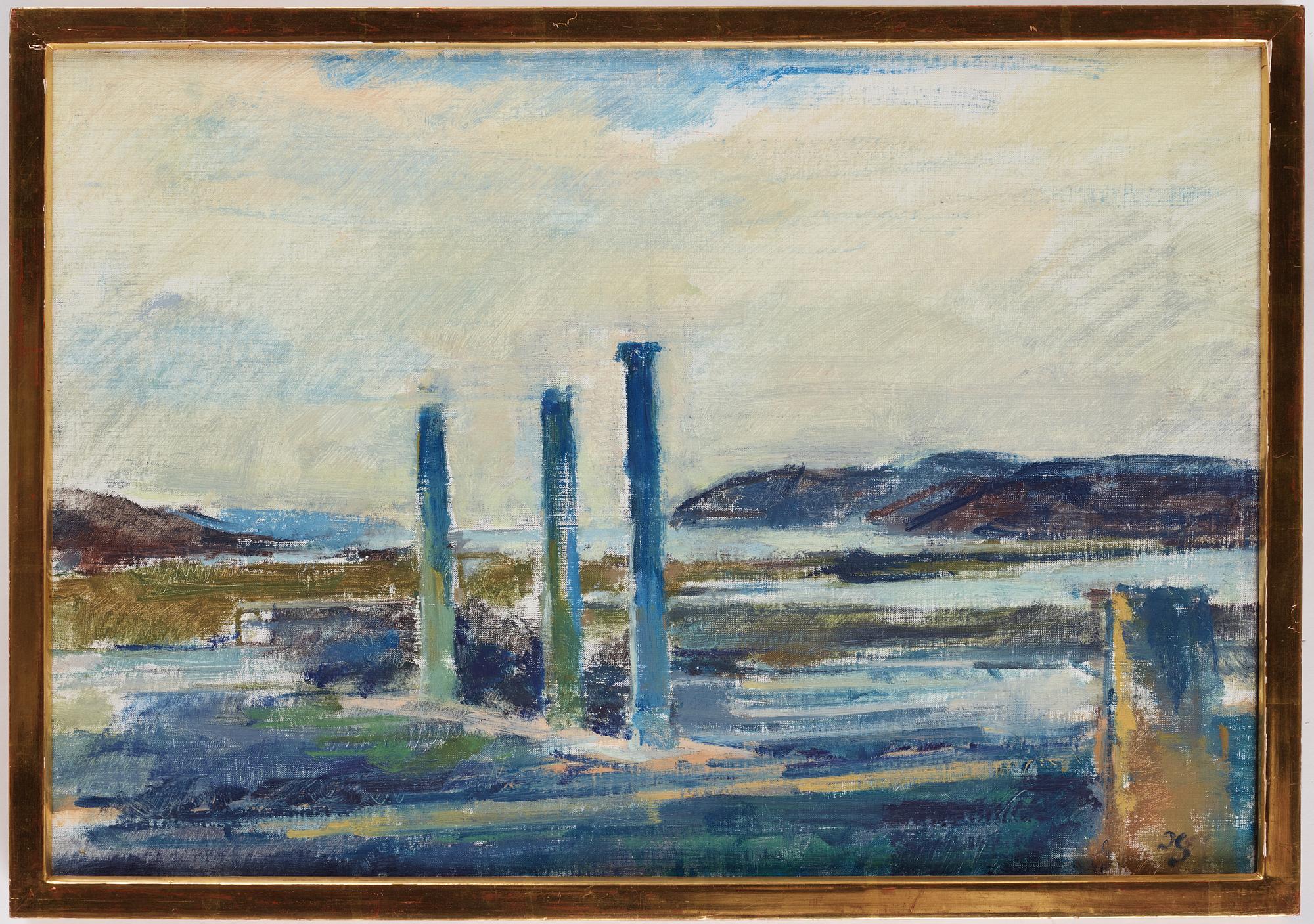 HUGO ZUHR, oil on canvas. Signed. Also signed and dated 1962 on verso.