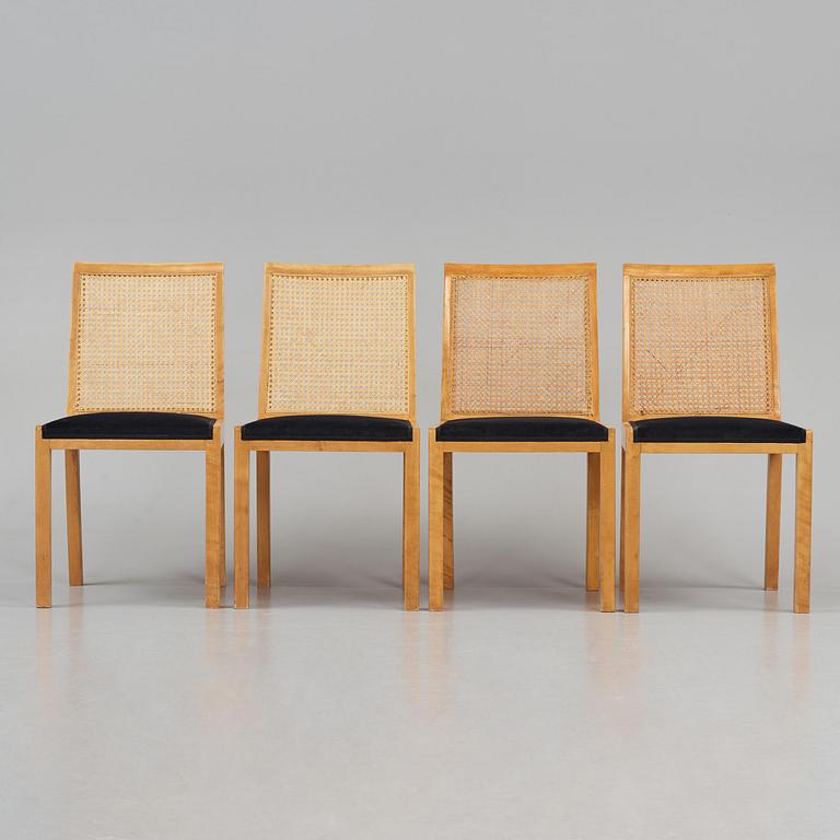 Axel Einar Hjorth, a set of four "Corall" chairs, Nordiska Kompaniet, 1935.