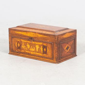 An 18th century mahogany box.