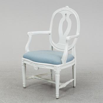 A late 18th century Gustavian armchair.