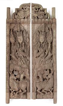 173. A pair of Burmesian doors, first half of the 20th century.