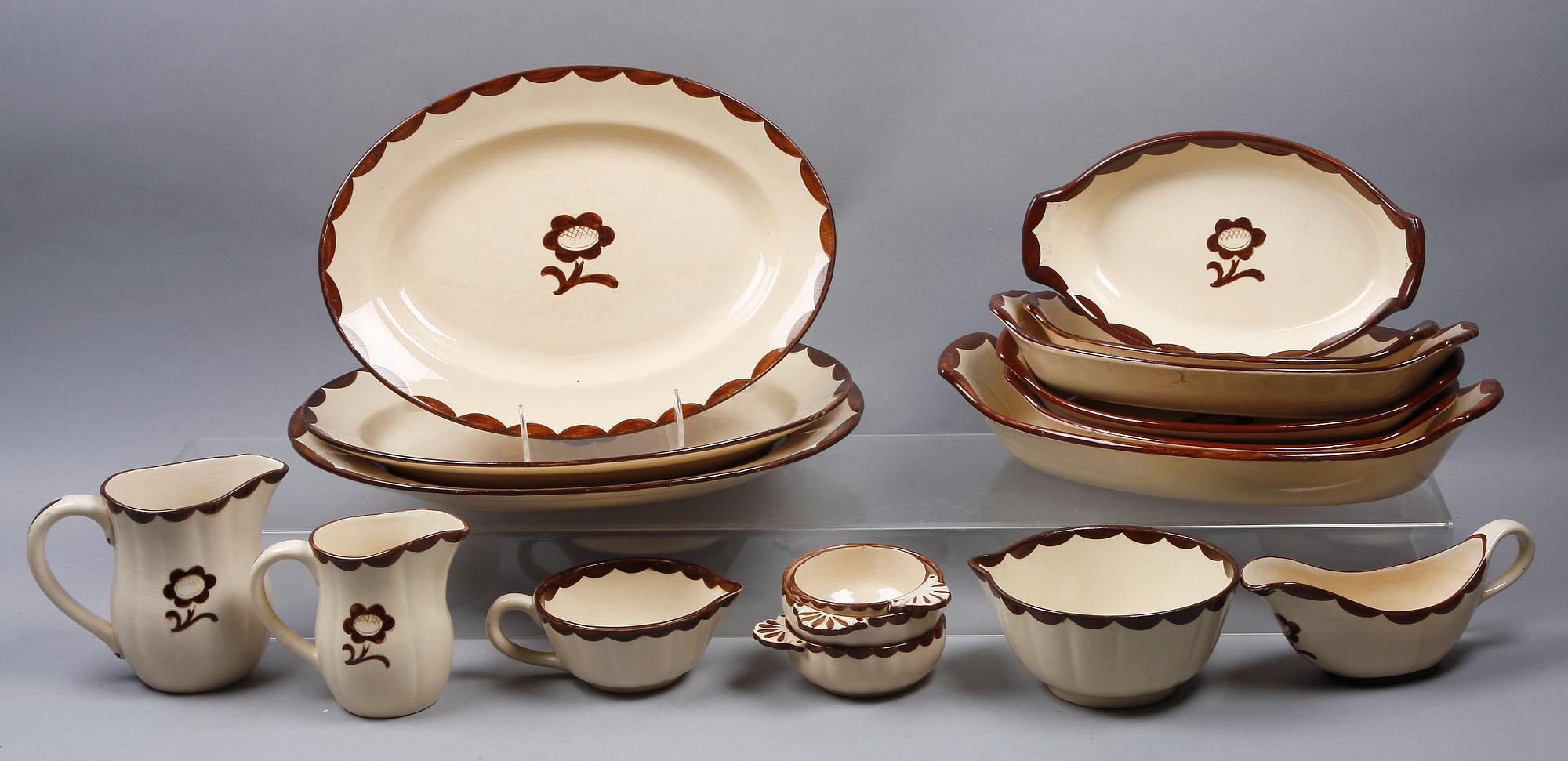 SERVISDELAR, 28 delar porslin, "Pyro" Wilhelm Kåge, Gustavsberg.