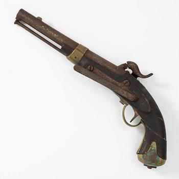 Percussion lock pistol, Swedish, 1845 Navy pattern.