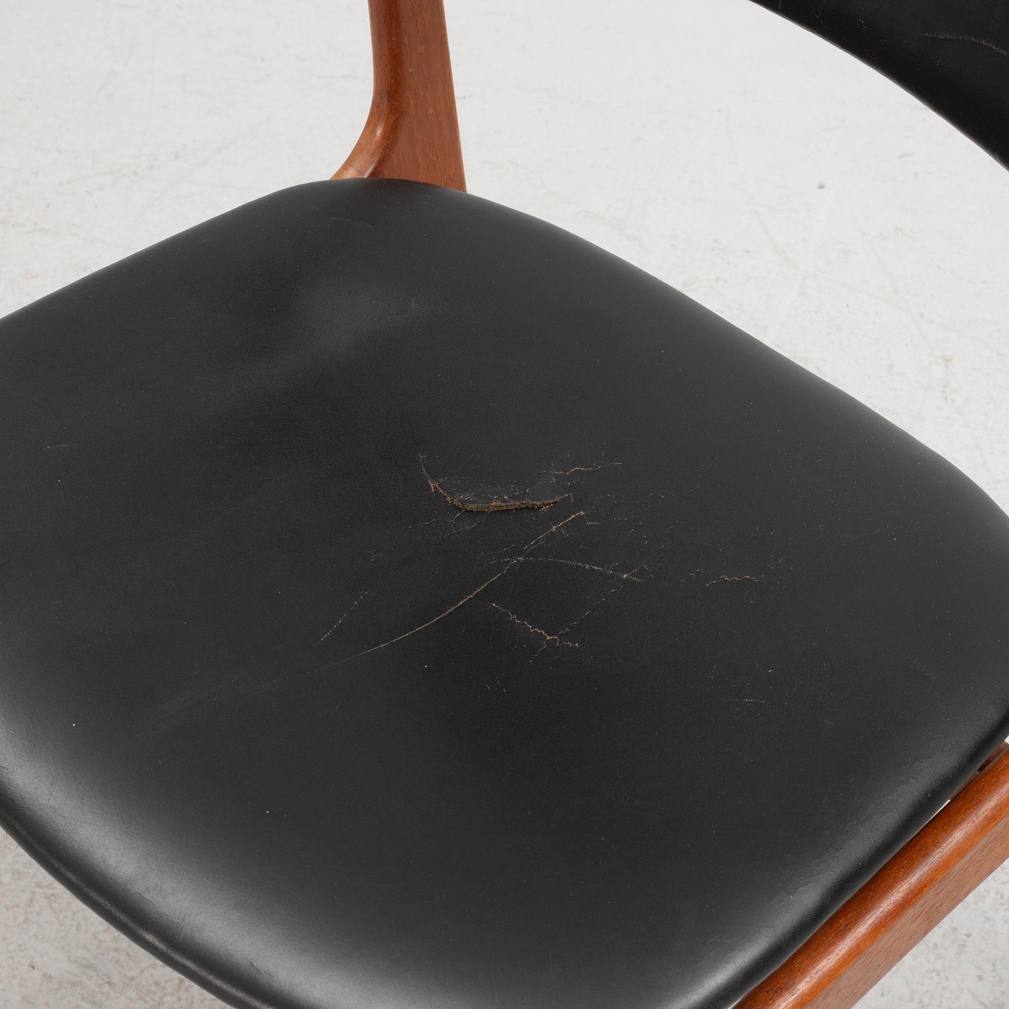 Erik Buch, stolar, 4 st, modell 49, Odense möbelsnickeri, Danmark, 1950/60-tal.