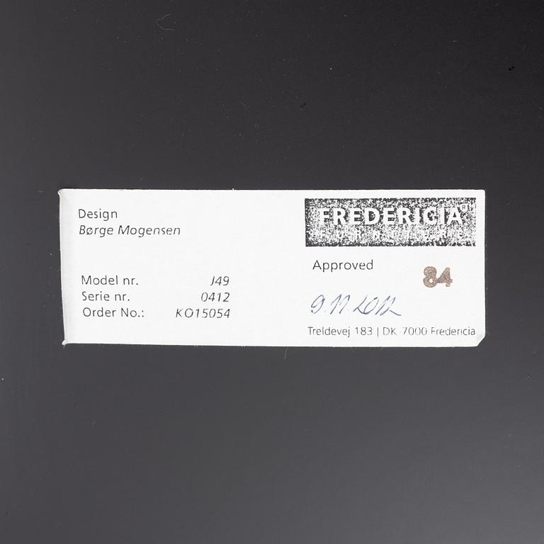 Børge Mogensen, stolar, 6 st, modell J49, Fredericia Furniture, Danmark.