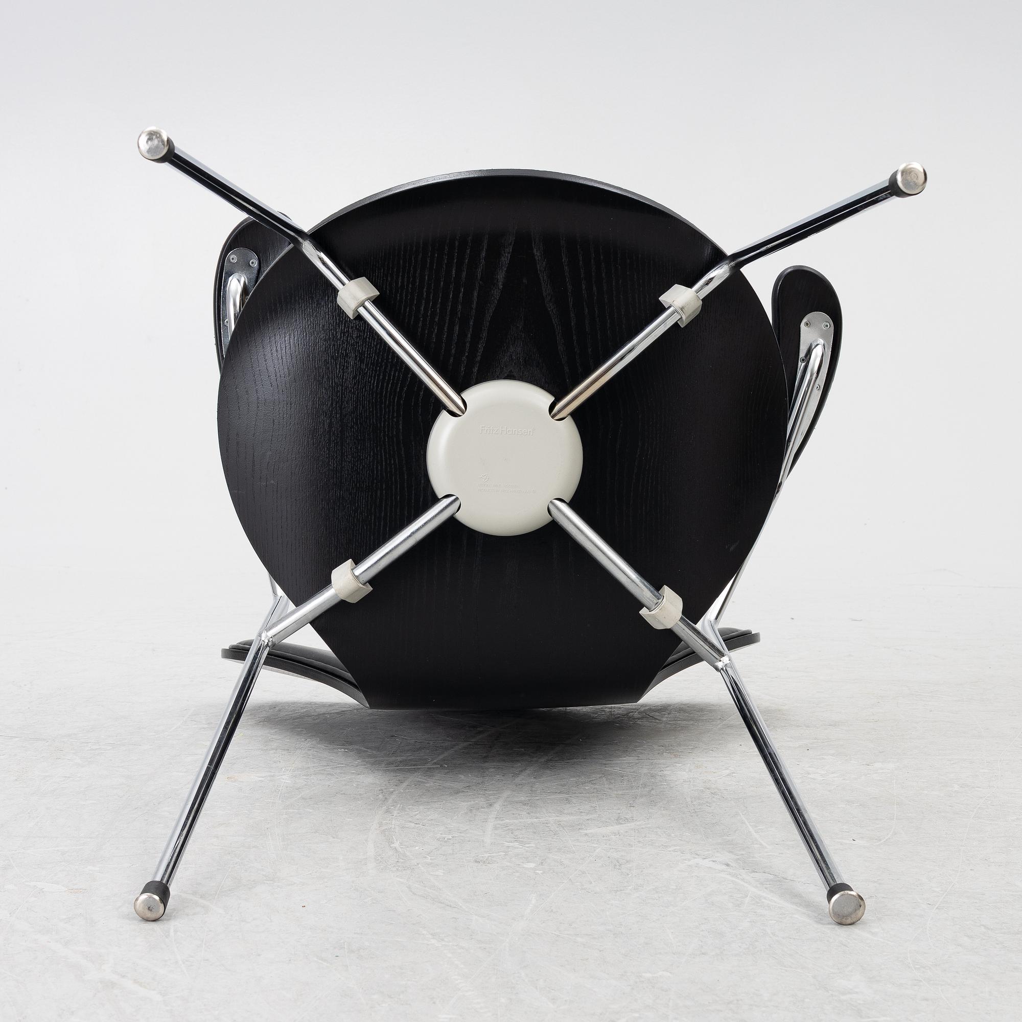 Arne Jacobsen, a set of 6 armchairs, "The Seven", Fritz Hansen, Denmark, 2006.