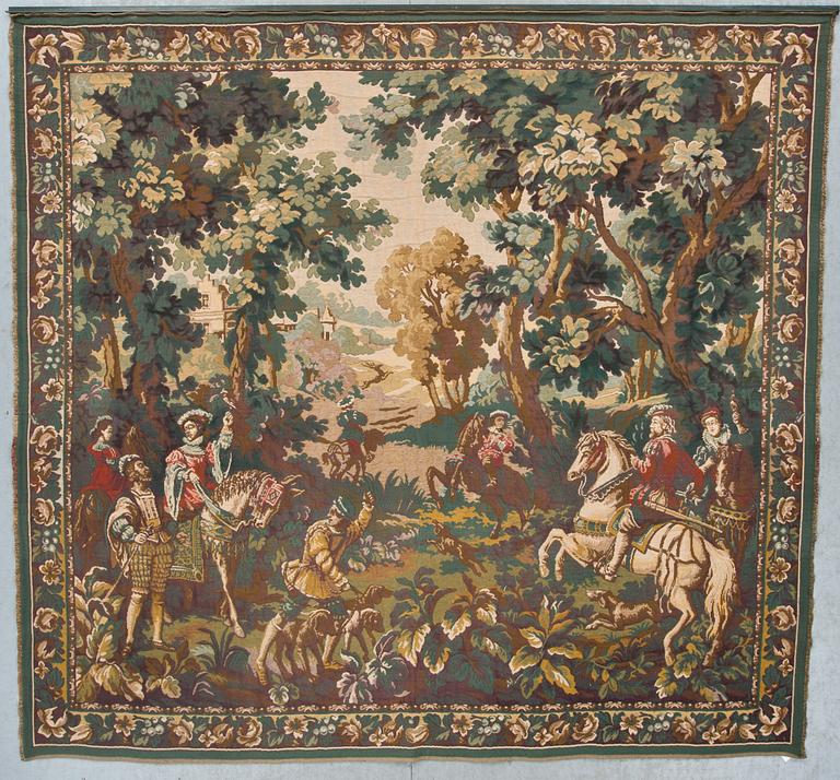 VÄVNAD, gobelängteknik, sekelskiftet 18/1900. Ca 208 X 192.