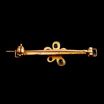 BROSCH, 18 k guld, svenska stämplar 1897. Vikt ca 3 gram.