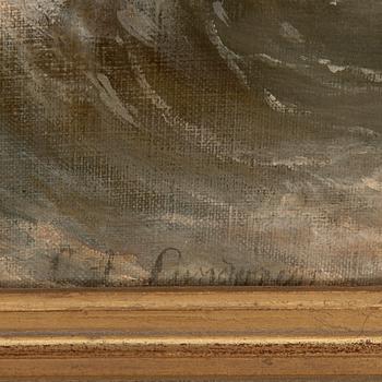 UNKNOWN ARTIST, oil on canvas, unclear signature (possibly Lundgren).