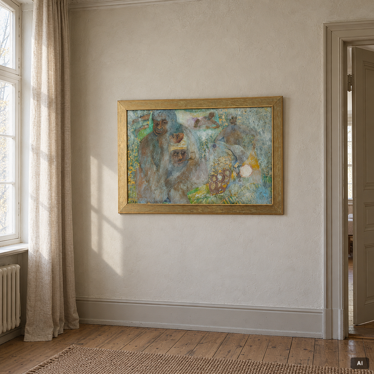 Jak Katarikawe, Figurative composition.