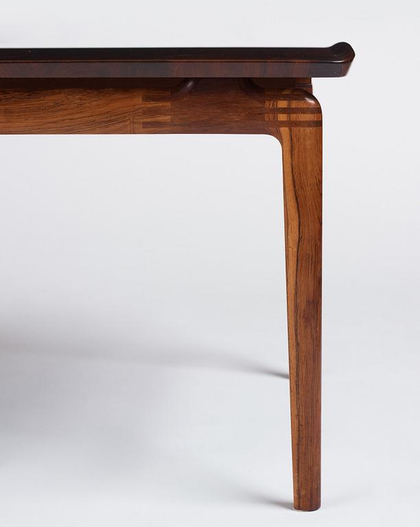 Peter Hvidt & Orla Mølgaard Nielsen, a palisander sofa table, France & Son, Denmark, 1950-60s.