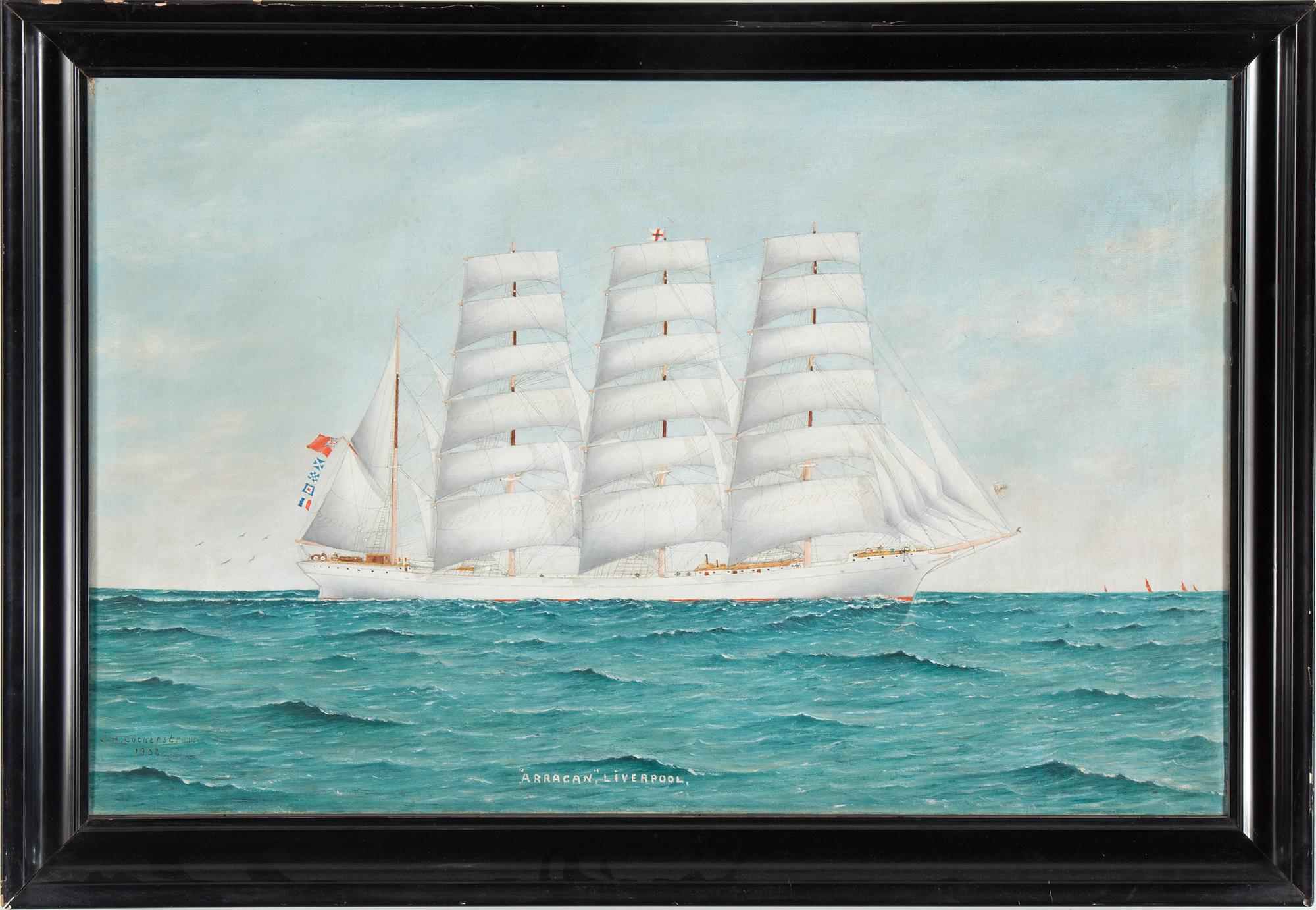 UNKNOWN ARTIST, oil on canvas, signed J H Güthersteinand dated 1902.