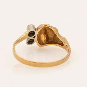 Björn Weckström, ring, 18K gold with diamonds, Lapponia, Finland.