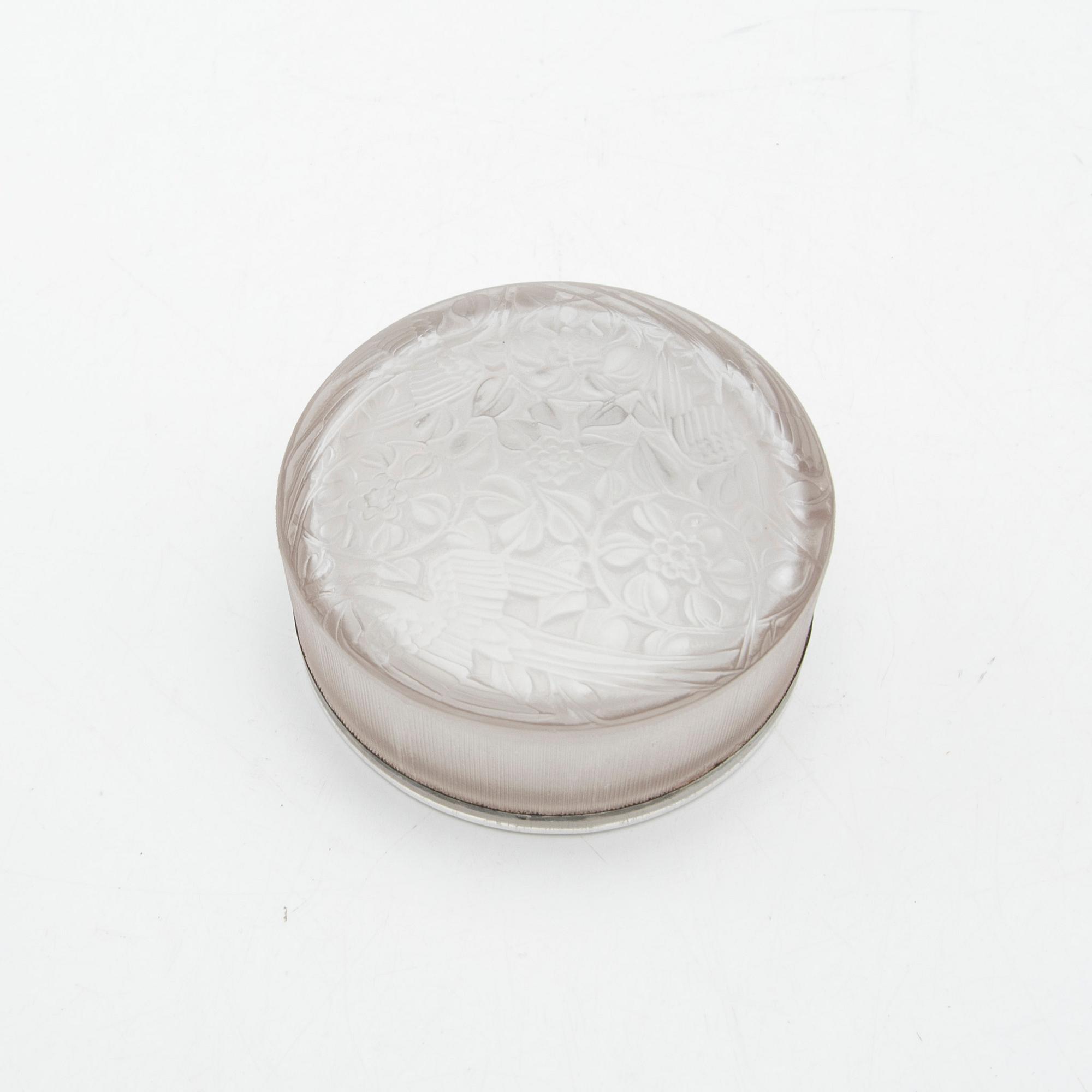 René Lalique, box, "Meudon", glass, France, early 20th century.