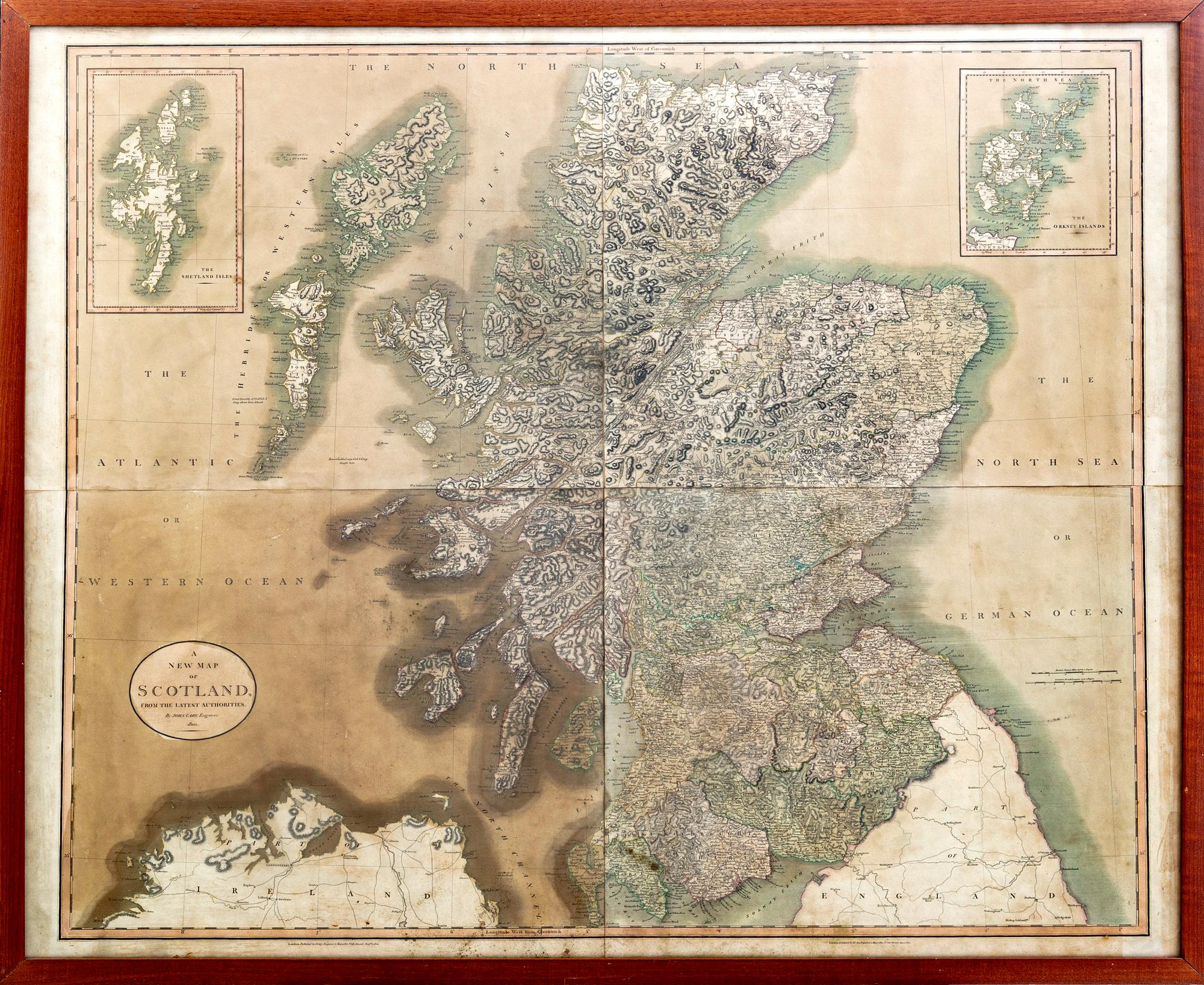 A John Cary map 1801 " A new map of Scotland".