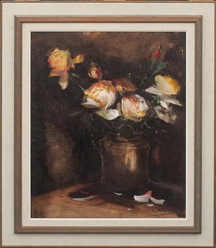 RUNE WAHLSTRÖM, olja på pannå, signerad.