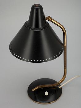 BORDSLAMPA, mässing och plåt, märkt OMI typ 420.