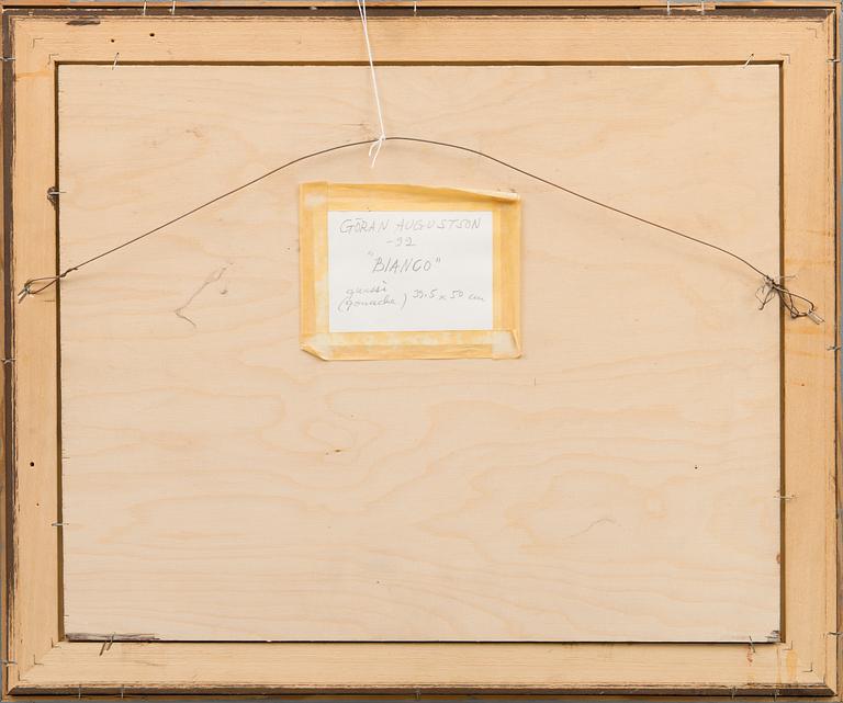 GÖRAN AUGUSTSON, gouache på plywood, signerad och daterad -92.