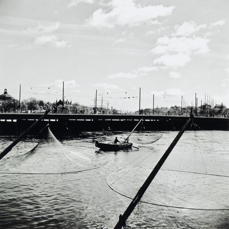 Åke Lange, "Tre håvbåtar", 1950s.