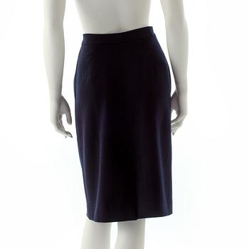 CÉLINE, a blue wool blend skirt.