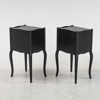 A pair of painted bedside tables, Rydén Möbler Ab, Nybro, late 20th Century.