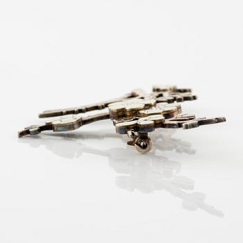 Wiwen Nilsson, a brooch in the form of a twig, sterling silver, Lund.