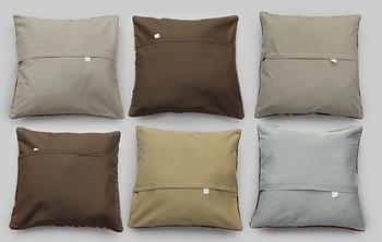Six cushion covers, Anatolian Kilim, each c. 60 x 60 cm.
