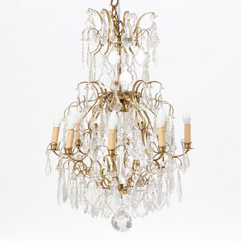 A Rococo style chandelier, early 20th Century.